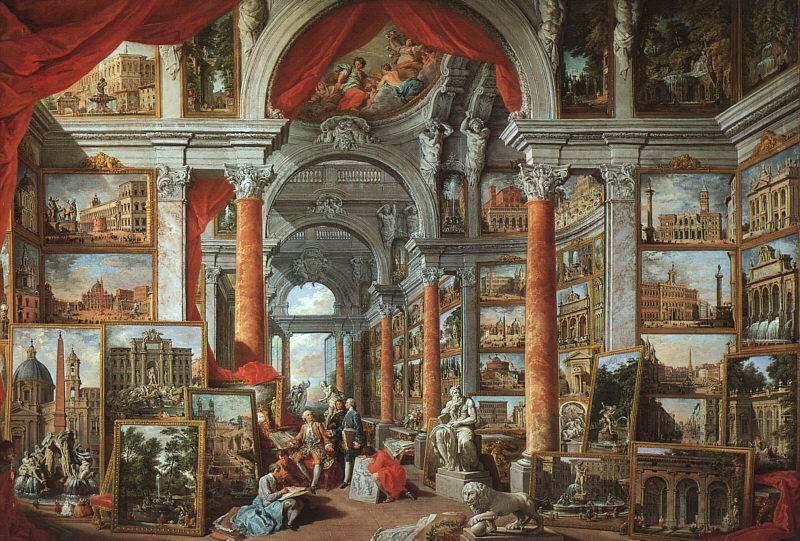 Giovanni Paolo Pannini Picture gallery with views of modern Rome